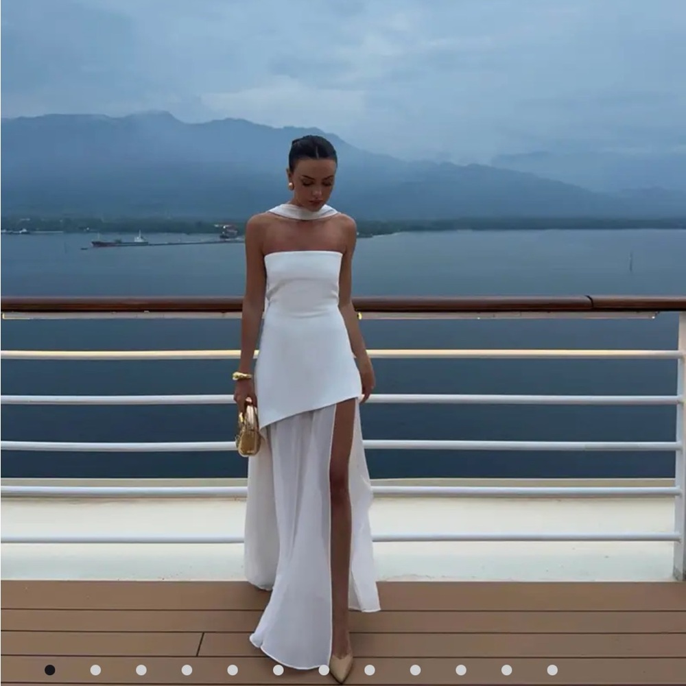 Matters Store Chic Strapless White Dress